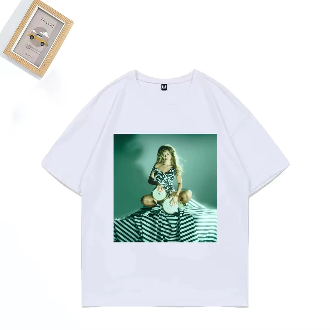 تي شيرت رجالي ونسائي على الموضة مقاس كبير تي شيرت عتيق 100_ قطن للجنسين بأكمام قصيرة تي شيرت Karol G Tropicoqueta جرافيك تي شيرت #2