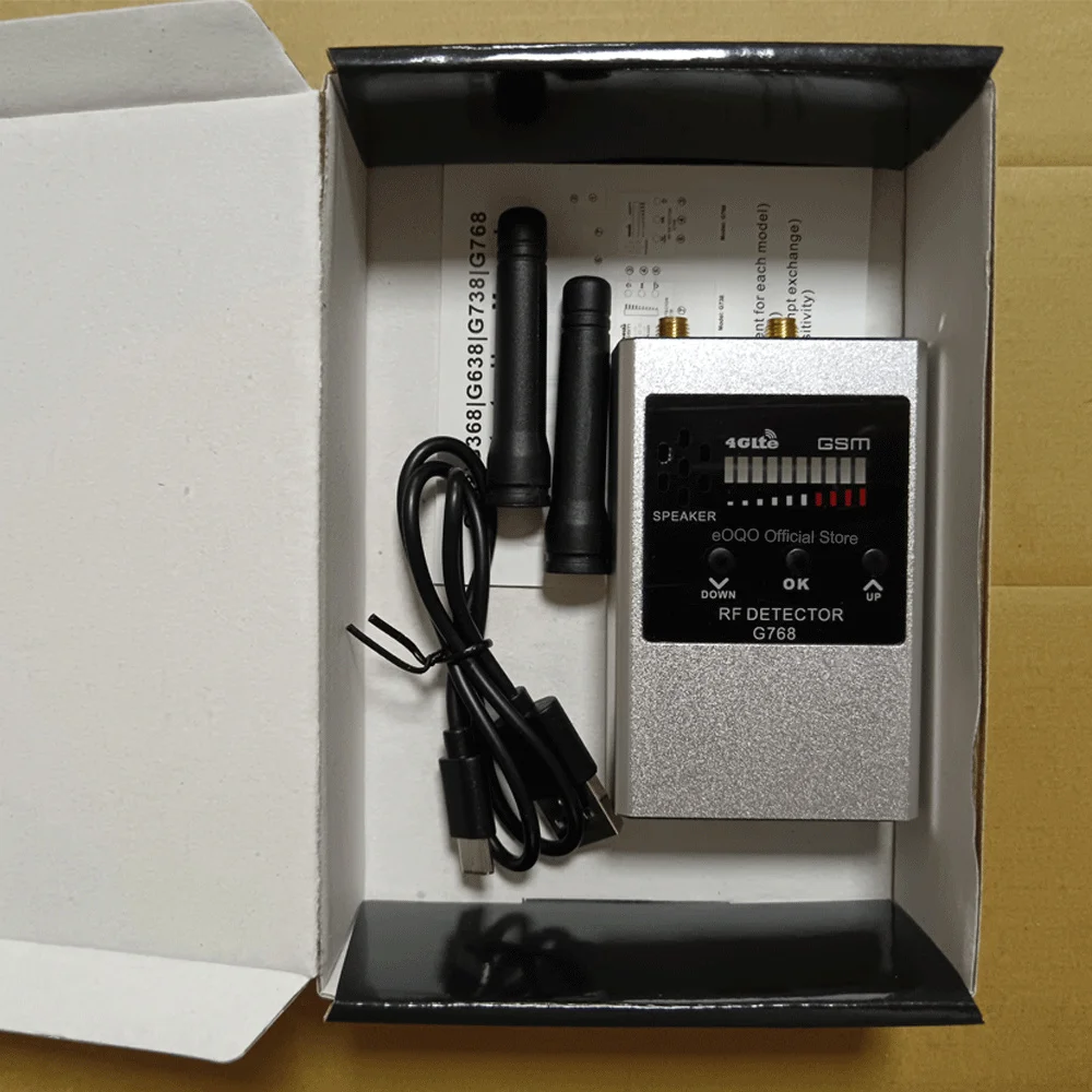 

G738W Anti Spy Wireless RF Signal Detector Bug GSM GPS Tracker Hidden Camera Eavesdropping Device Military Professional Version