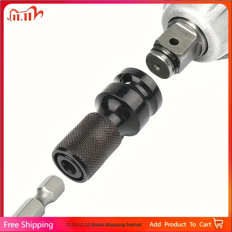 

Шестигранная втулка с храповым механизмом от 1/2 до 1/4, набор ударных гаечных ключей, адаптер, преобразователь гаечного ключа