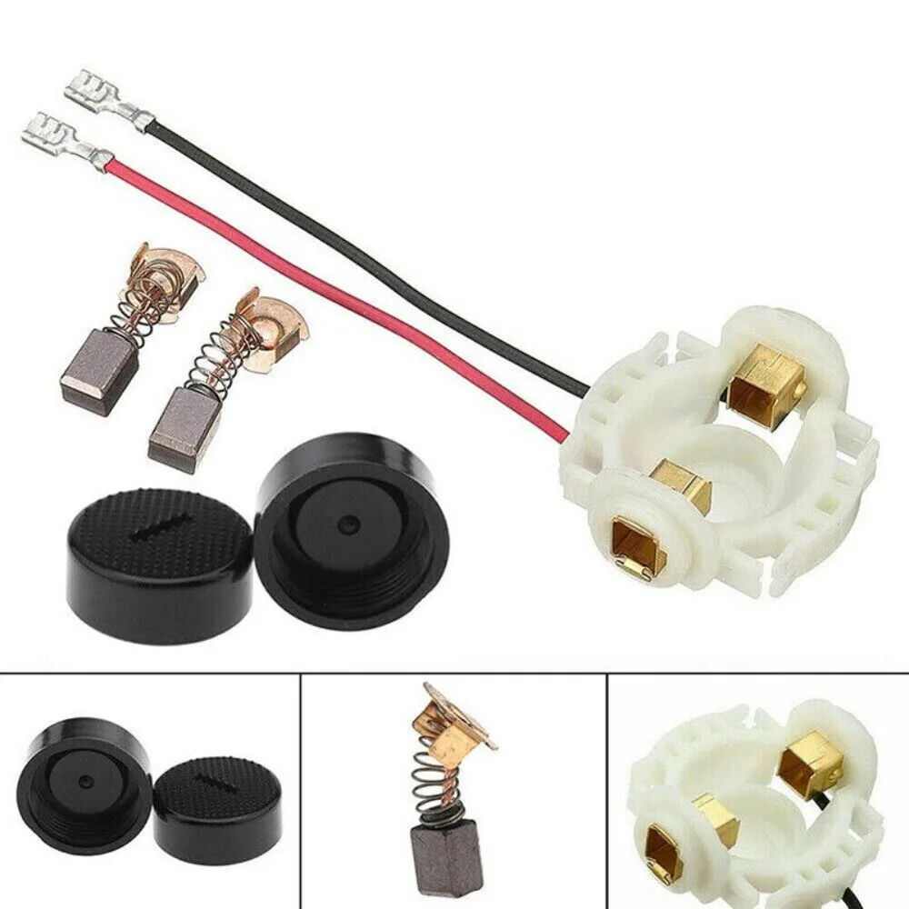 Durável Kit de Suporte de Escova de Carbono Escova de Metal de Plástico e Tampas Acessórios de Ferramentas para Makita Bga450 Bga452 Dga452 Pcs por Conjunto