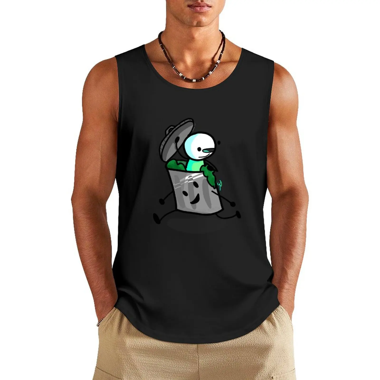 

My green mascot boys Tank Top sleeveless fashion 2025 man gym t-shirts Sportswear for men