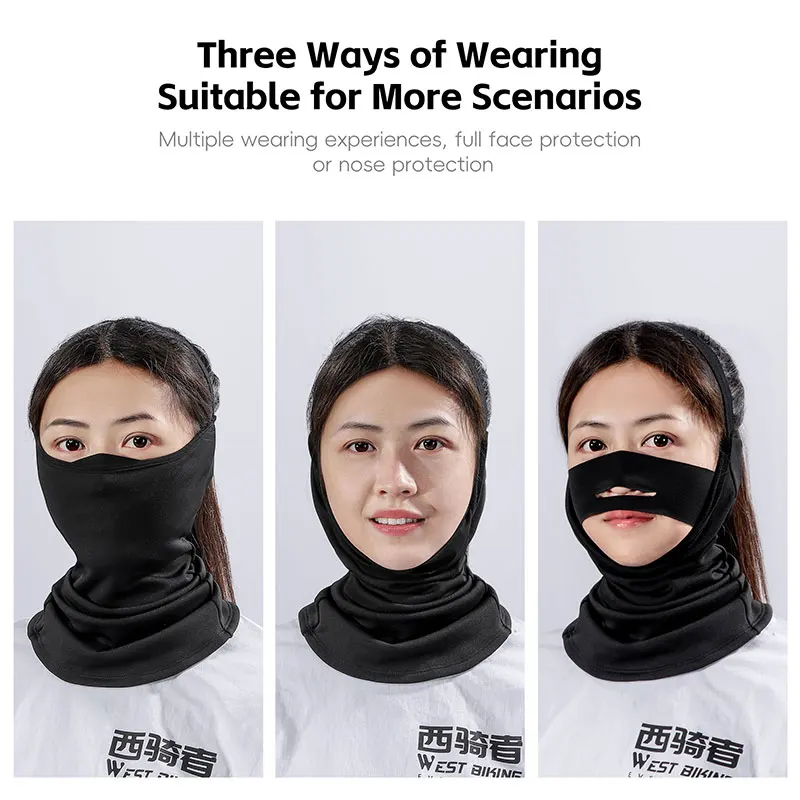 WEST BIKING Men Women Cycling Face Mask Winter Running Skiing Tactical Mask for Bicycle Motorcycle Balaclava Warm Sports Scarf