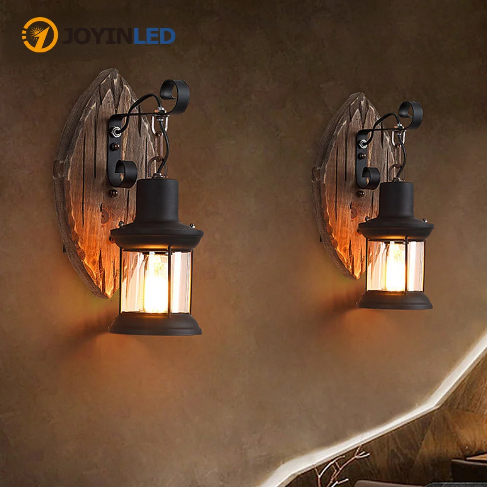 

Retro Industrial LED Cage Wall Light Retro Loft Wall Lamps Black Lamp Shade E27 Sconce Lights Modern Indoor Lighting Fixture