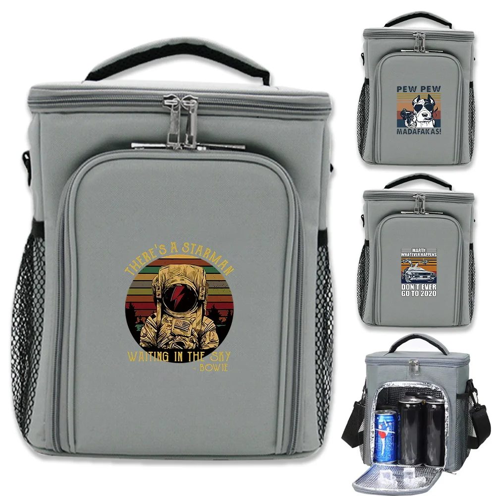 

Ice Pack Lunch Bag Thermal Cooler Bag Food Delivery Box Pew Printing Series Large Capacity Insulated Picnic Lunch Case
