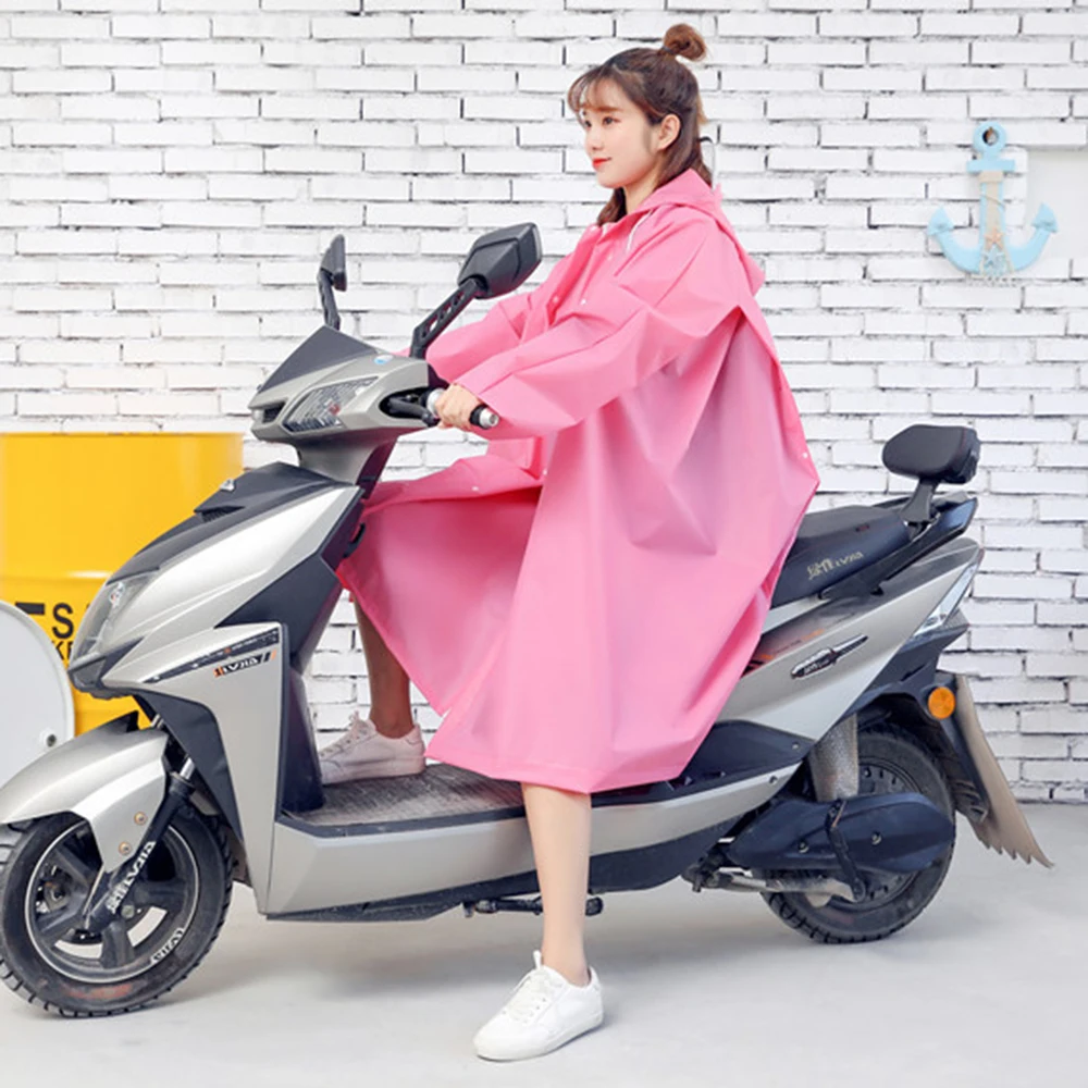 1pc Adult Long EVA Waterproof Rain coat For Women Impermeable Poncho Hooded Cycling Rain Jacket Men Raincoat Over Coat