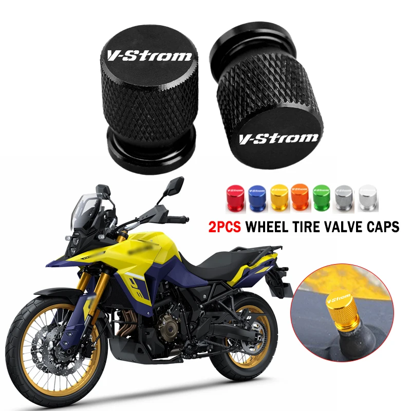 V-Strom800 Motorcycle Wheel Tire Valve Caps For Suzuki V-Strom 800DE DL800 DL 800 DE 2023 2024 Tyre Stem Covers