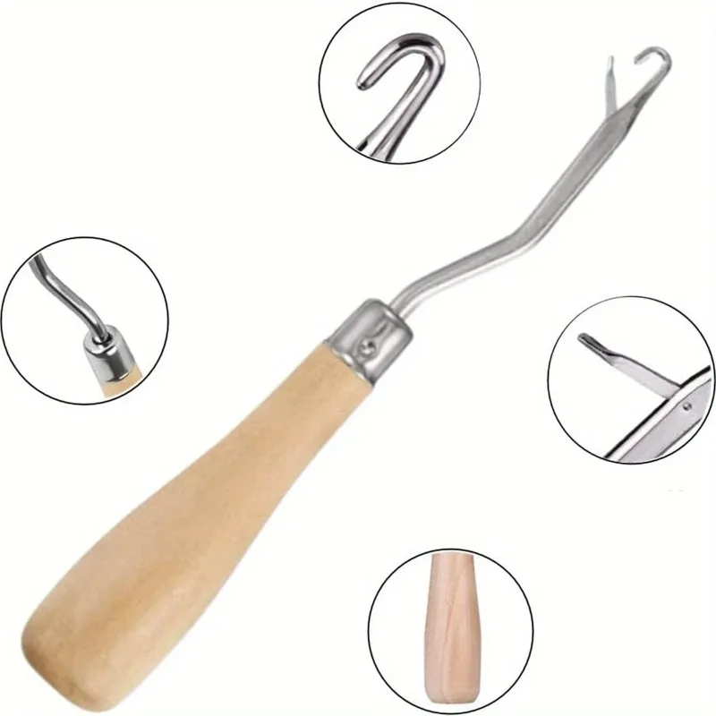 

2pcs Big Size Wood Latch Crochet Hook Needle Knitt For Making Jumbo Braiding Dreadlock Hair Tools Weaving Dreadlock Extension