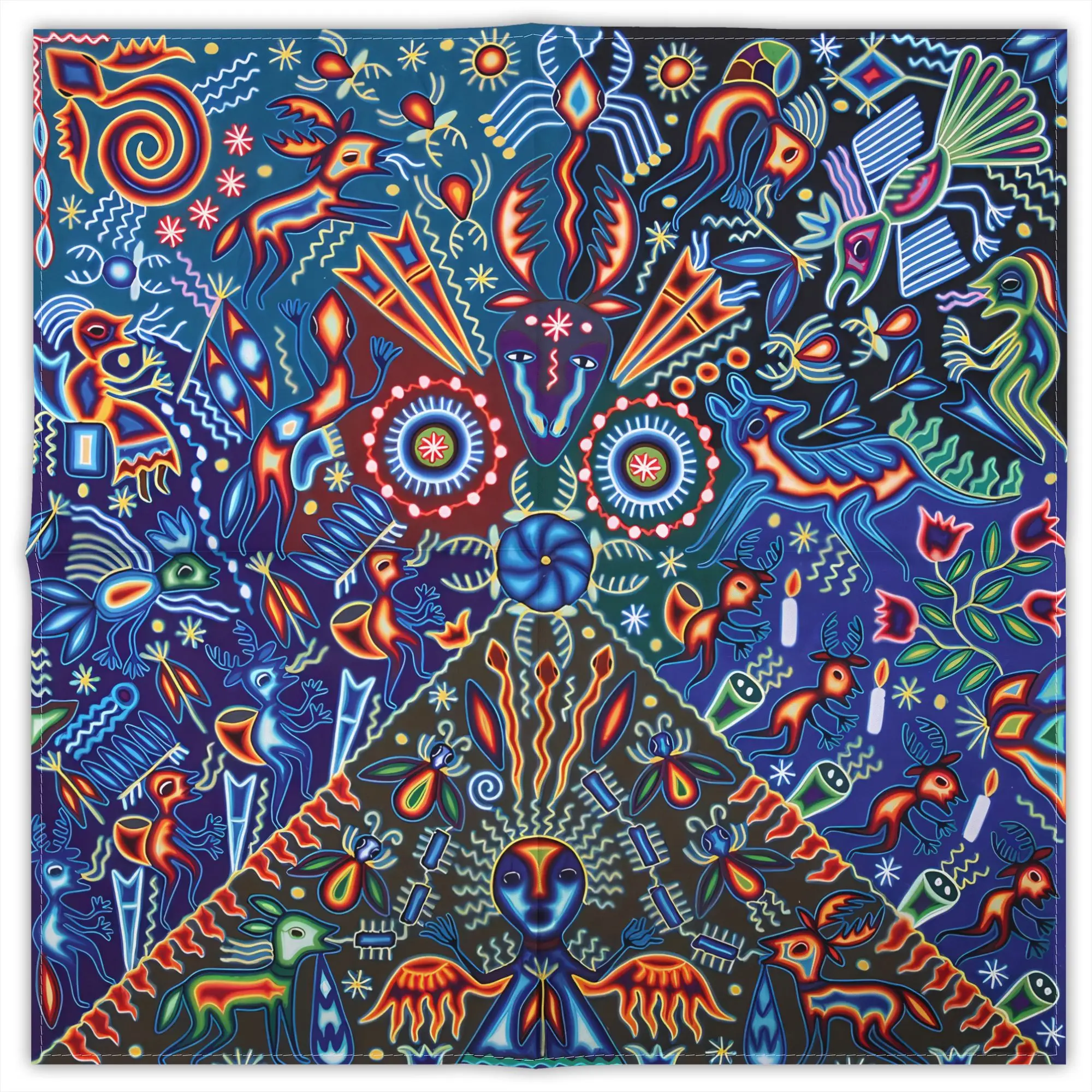 lenco-quadrado-decorativo-de-moda-huichol-totem-em-poliester-estampado-para-uso-diario