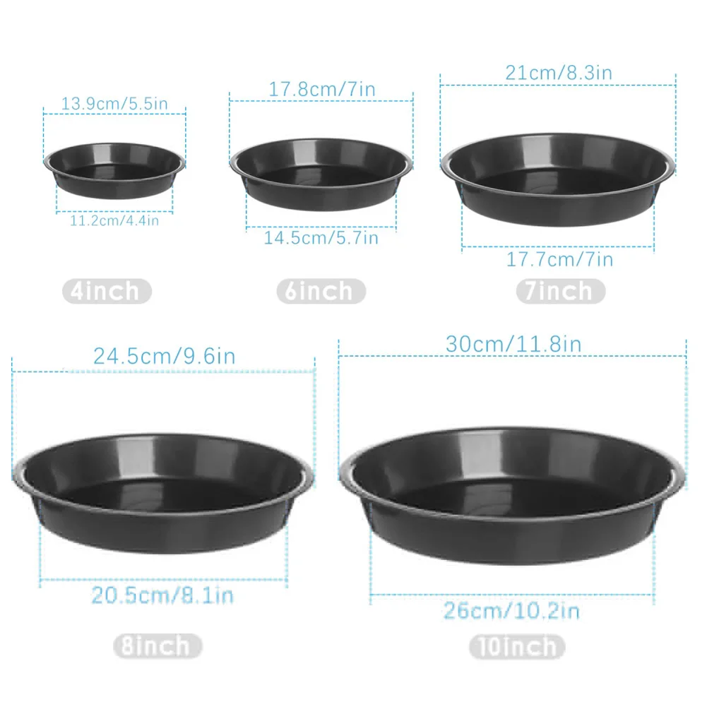 2pc Plant Trays 4/6/7/8/10In Plastic Gardening Pots Plant Saucer Round Drip Trays Plant Trays Indoor Outdoor Garden Supply Decor