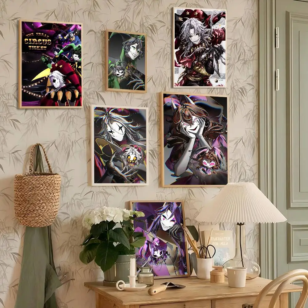 The Freak Circus Pierrot Game Classic Anime Poster Waterproof Paper Sticker Coffee House Bar Room Wall Decor