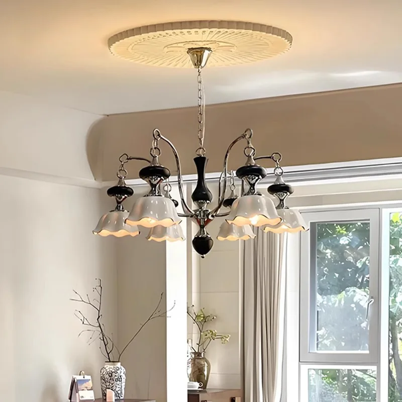 

French medieval living room chandelier European modern Nanyang bedroom American style