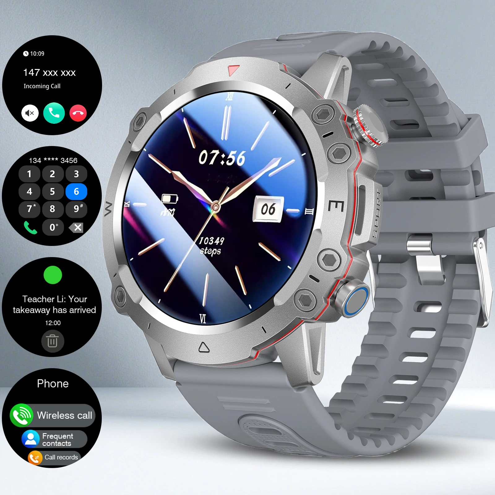 

2026 New HD Full-Touch Smartwatch,Wireless Calling/Multiple Sports Modes/Alarm/Music/Watch Faces,Suitable for Android & iPhone