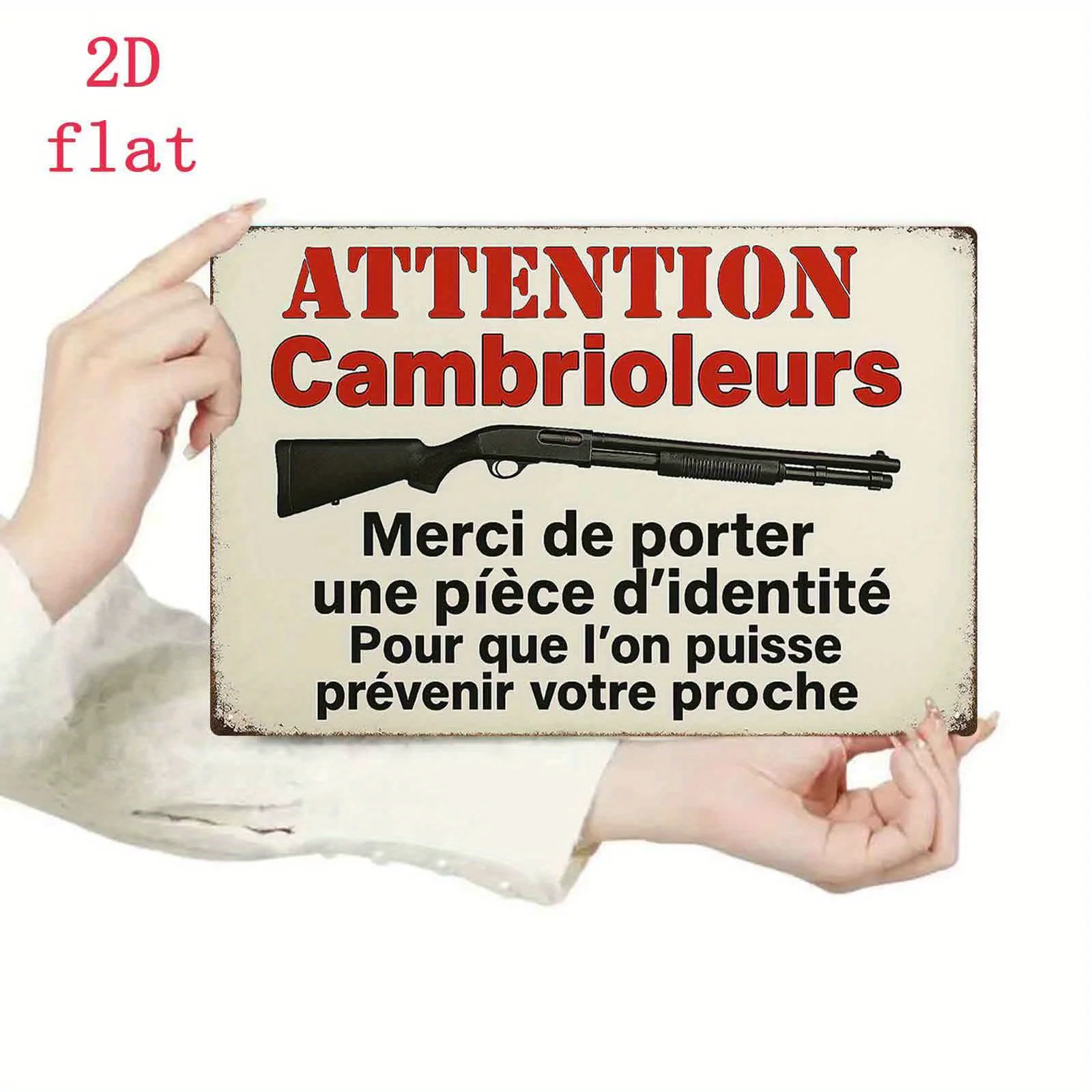 [JIT]1pcs Vintage French Metal Sign, 