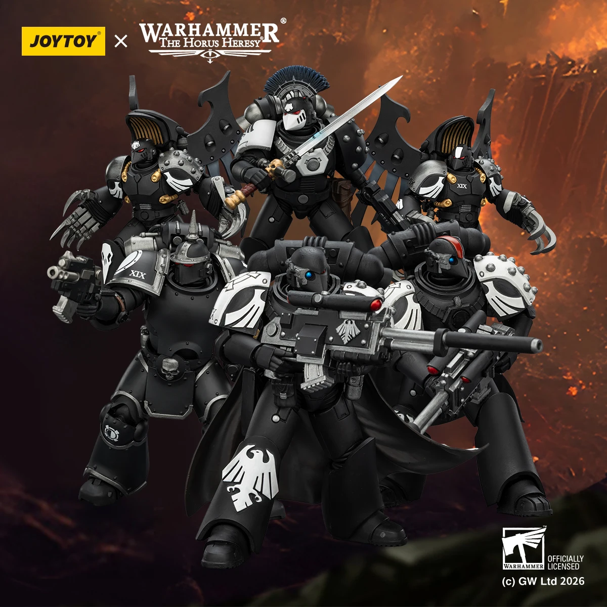 

HIPLAY JOYTOY Warhammer The Horus Heresy Raven Guard Dark Fury Chooser of the Slain, набор фигурок в масштабе 1/18