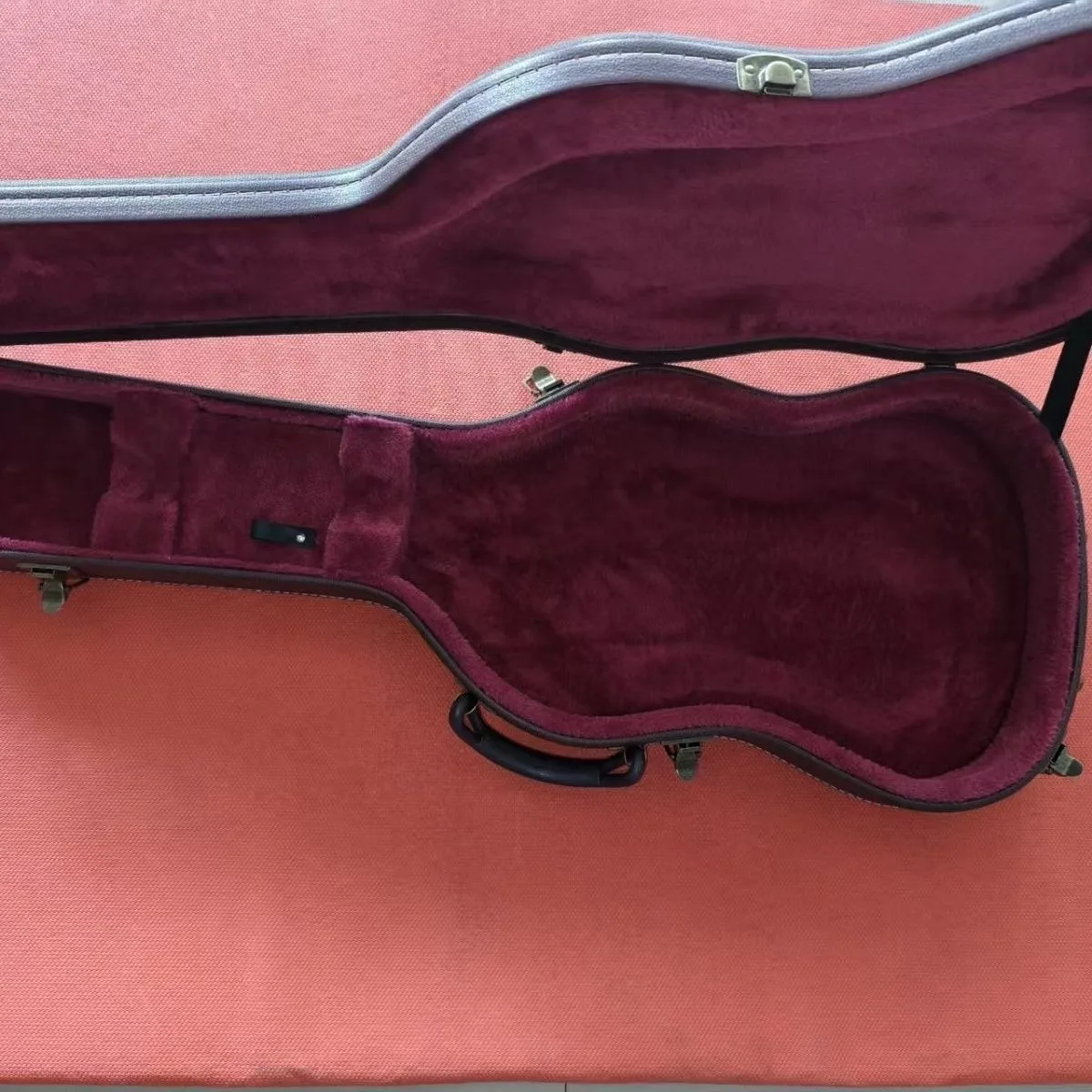 Dark Brown Electric Guitar Case Hard Shell Brown PU Leather Storage Carrying Case for ST Style Guitar