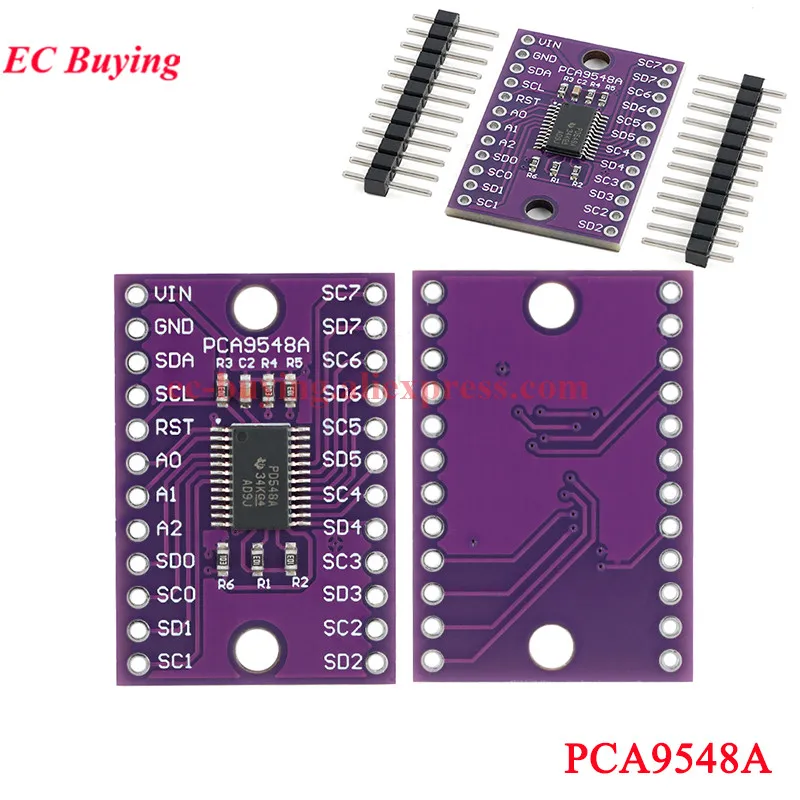10 ชิ้น/1 ชิ้น TCA9548A PCA9548A 1-to-8 8-way I2C IIC Multiplexer Breakout 8 ช่องบอร์ดขยายโมดูลการพัฒนาสําหรับ Arduino