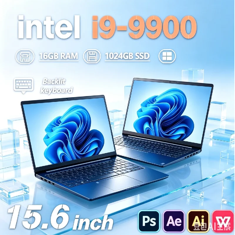 High Speed 2026 Power Ultra 15.6" Notebook Intel i9-9900 Processor, 16GB RAM 1TB SSD Portable PC for Gaming Office Use