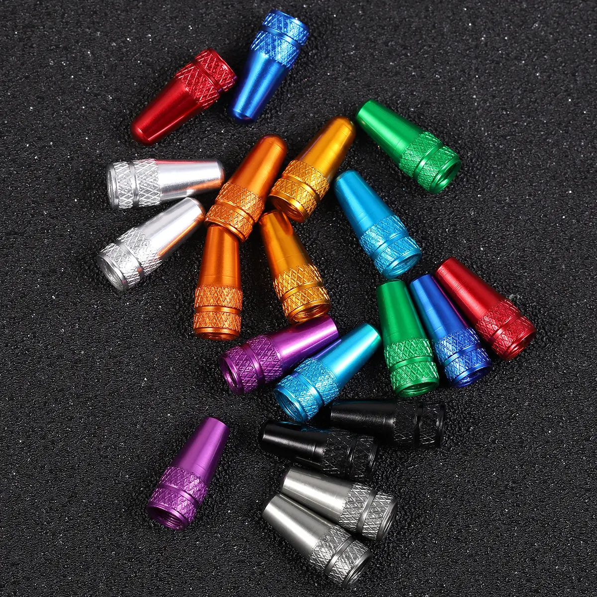 

20Pcs Valve Caps Aluminum Alloy Bike Tire Dust Covers Leak Proof Lightweight Anodized Machined French Style Caps