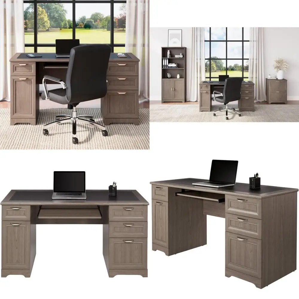 

® Magellan 59"W Manager's Computer Desk, Gray