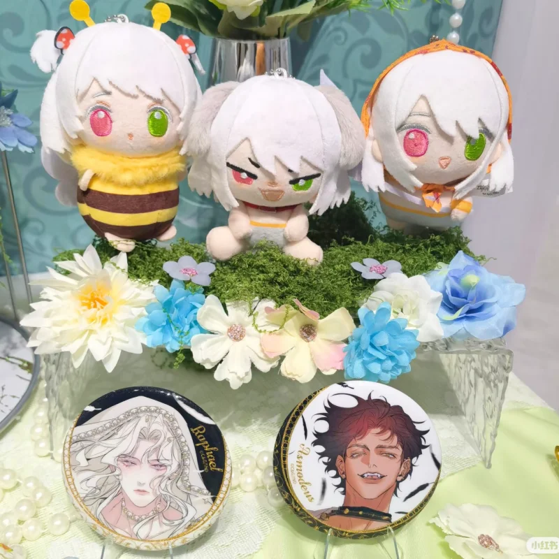 

Nullset Indulgence Limited Edition Plush Charms Mamy Mei Vivian Sailor Angel Bee Sitting Style Anime Keychains For Bag Decor