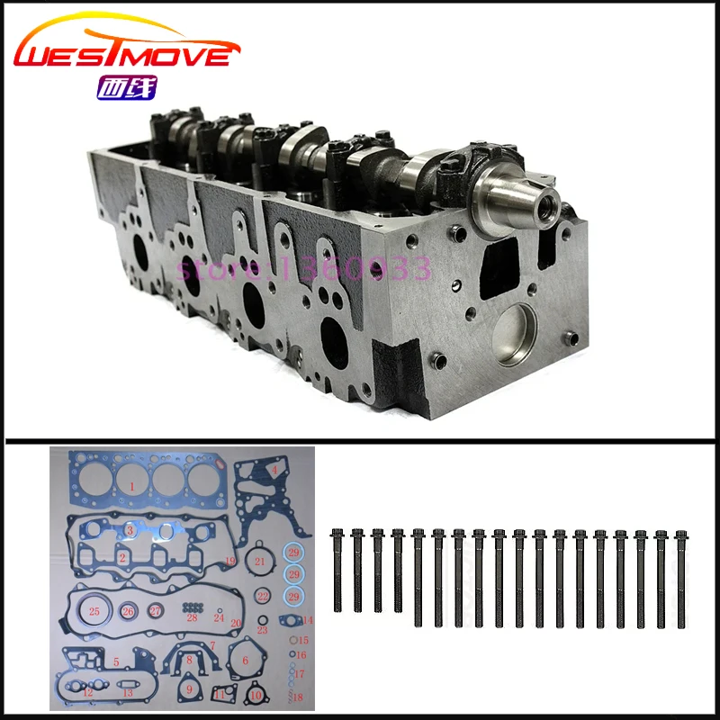 3L Engine complete cylinder head assy gasket bolt for Toyota Hilux 4Runner HiAce Land Cruiser Dyna Dyna 150 ToyoAce 2.8 D 2.8L