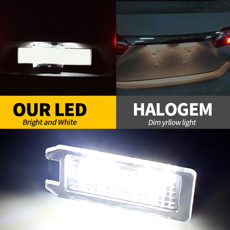 2 Stücke Für Jeep Grand Cherokee Compass Patriot LED Lizenz Nummer Platte Lampen Für Fiat 500 Dodge Viper Maserati Levante 68228931 AA