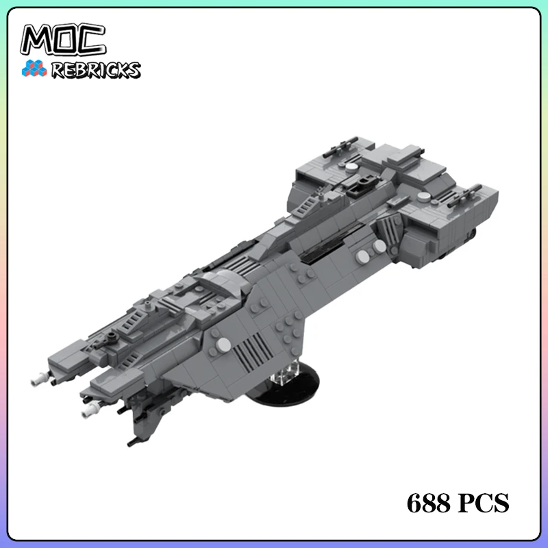 Space Military Affairs War MOC Flame Spirit Spaceship Building Block DIY Assemble Show Model Sets Children Toys Gifts