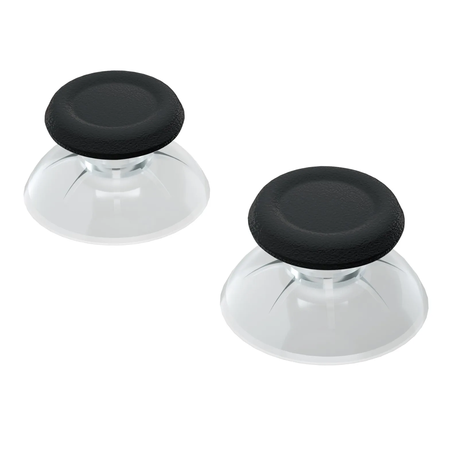 إكستريميريت 1 زوج شفاف أسود استبدال عصا التحكم التناظرية Thumbsticks أزرار ل PS5 ، ل PS4 كل نموذج تحكم