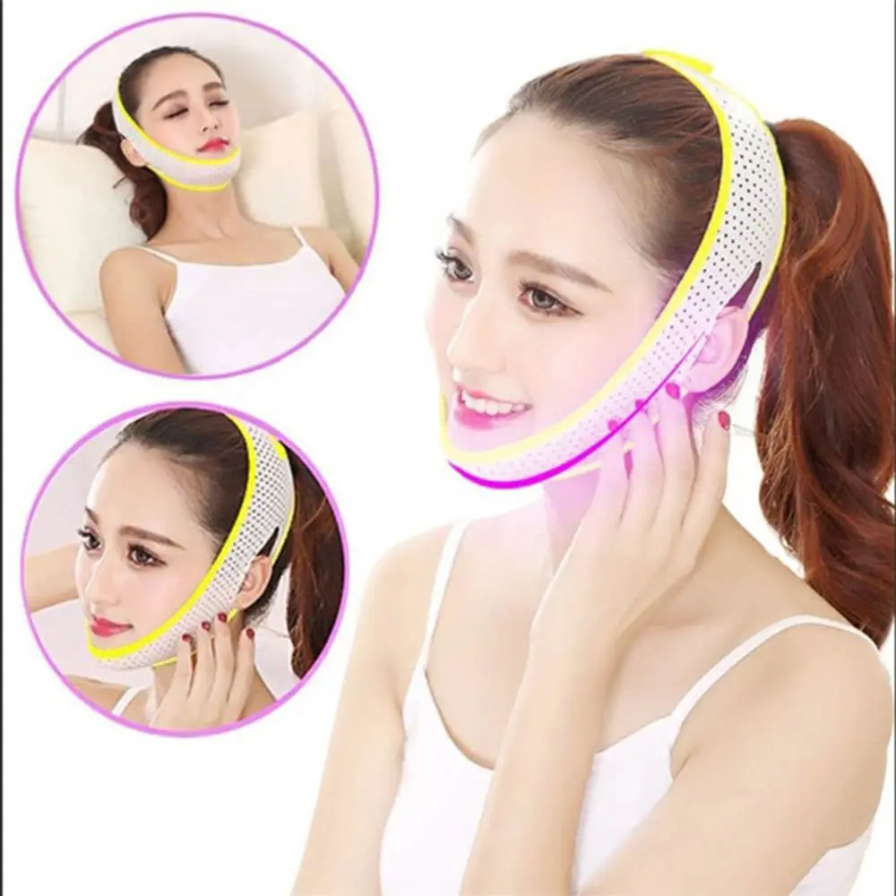 Women Reduce Double Chin Thin Face Face-lift Belt Facial Massager Beauty Tools Face Slimming Bandage