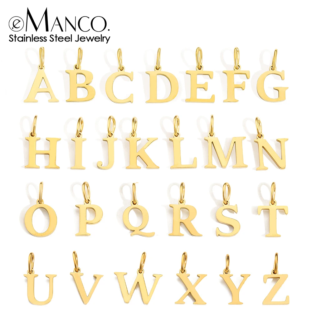 eMancoDIY Cut English Alphabet Necklace Accessories Handmade Pendants Jewelry Initials Necklace Names