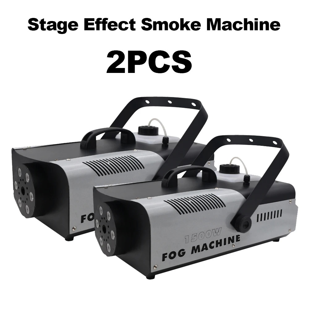 1/2PCS 1500W Fog Machine Wired Remote Control 6-8m Spray 40-60sq.m For DJ Stage Special Effects Machine Disco Dance Fog Machine