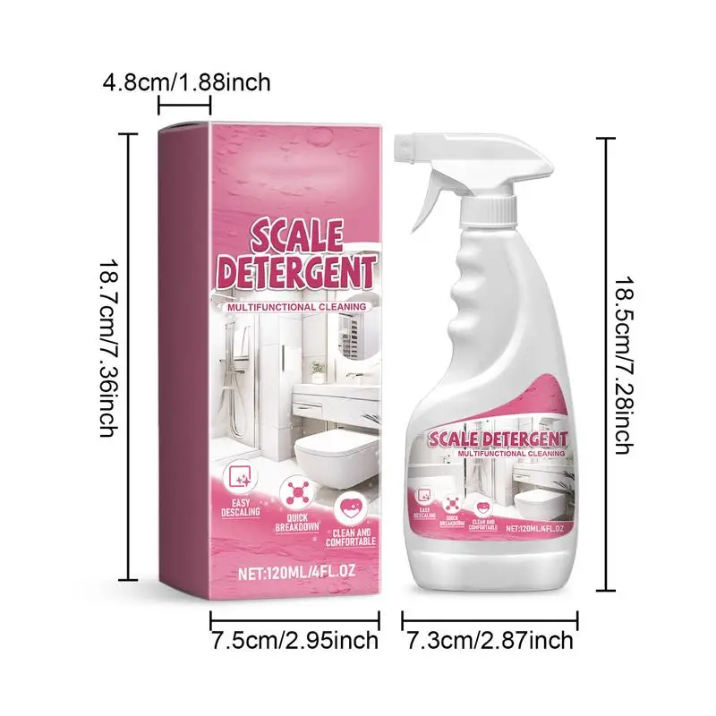 Pembersih Toilet semprot ubin kamar mandi, Pembersih mangkuk Toilet 120ml pembersih ubin agen rumah tangga untuk kamar mandi Shower rumah
