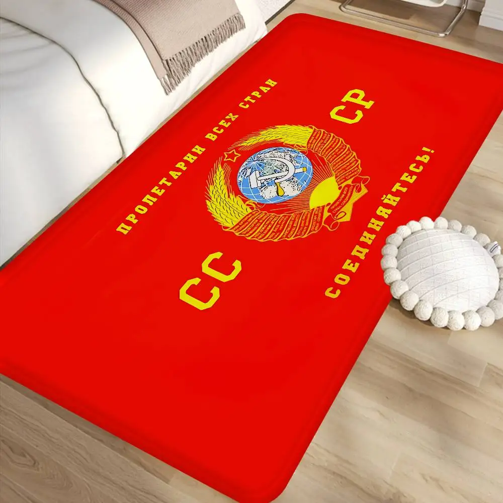 CCCP USSR Soviet Bathroom Mat Anti-slip Absorb Water Long Strip Cushion Bedroon Mat Welcome Doormat