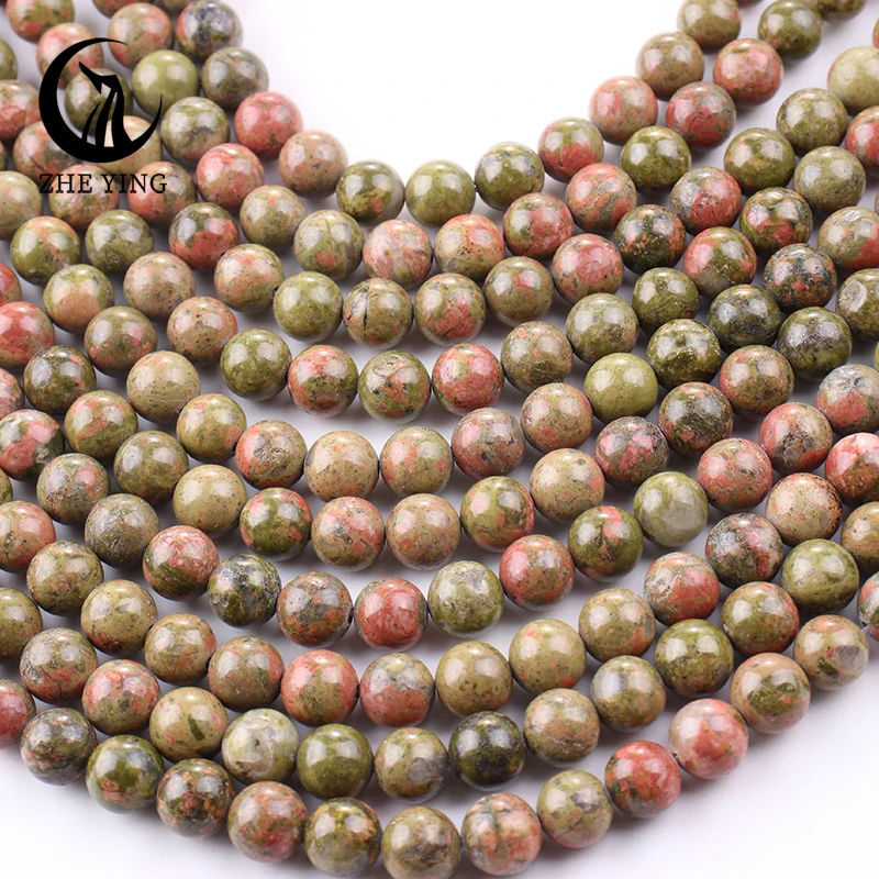 Wholesale Cheap Unakite Beads Natural Stone Beads For Jewelry Making Round Shape Loose Beads DIY Necklace Bracelet Accessories