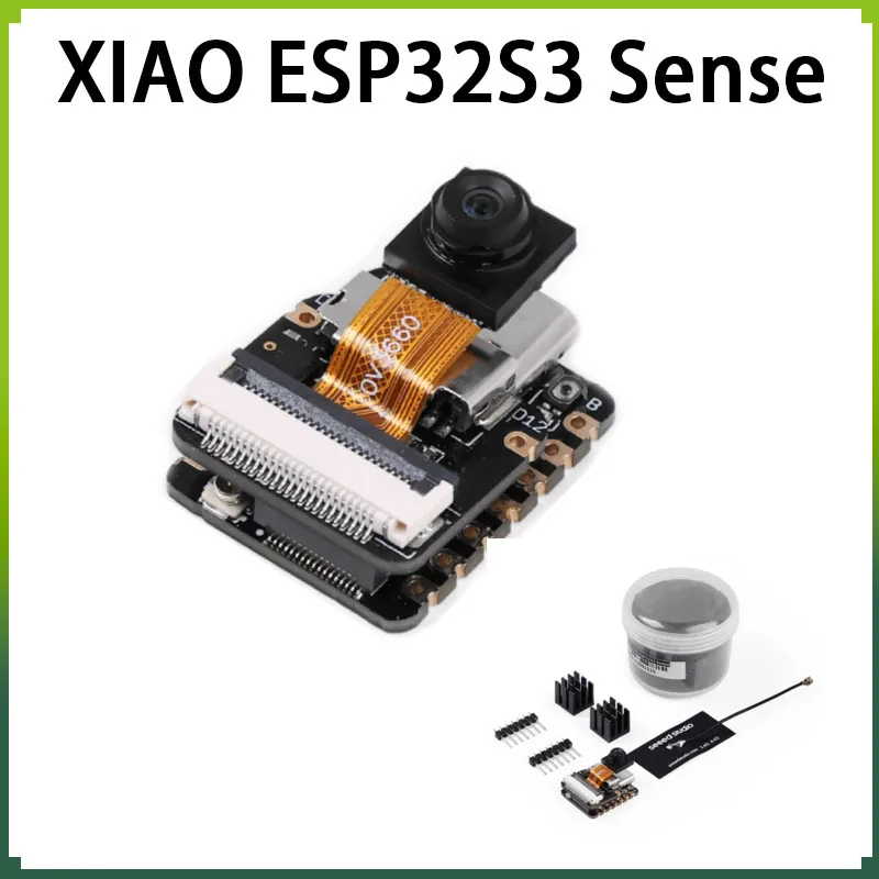 Placa de Desarrollo de Reconocimiento Visual con IA XIAO ESP32S3 Sense Seeed Studio, con Cámara OV3660, Wi-Fi+BLE 5.0, Módulo XIAO ESP32 S3