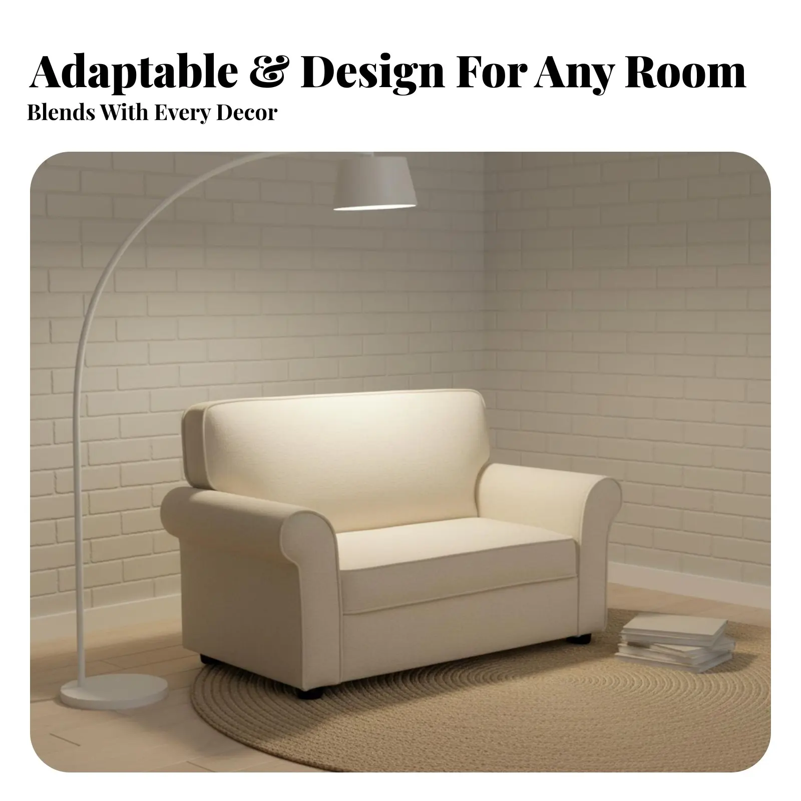 

Upholstered Mini Armchair Minimalist and design children's Furniture Comfortable Seating soft Texture for Living Room