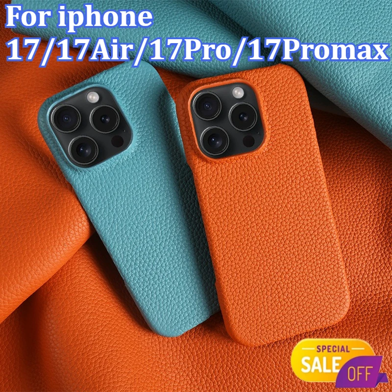 

Premium Magnetic Genuine Leather Case For iphone 17/17Air/17Pro/17Promax Wireless Charge Magnetic Cover Shockproof Coque