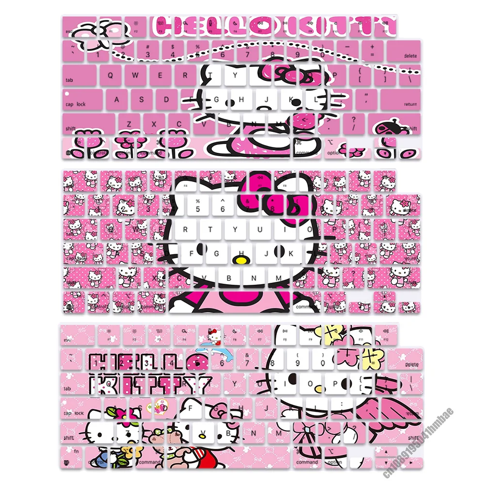 

Hellos Kittys US Layout Soft Silicone Keyboard Cover for Macbook pro 14 M1 M2 M3 A2442 A2485 A2779 A2780 Air M2 M3 A2681 A2941