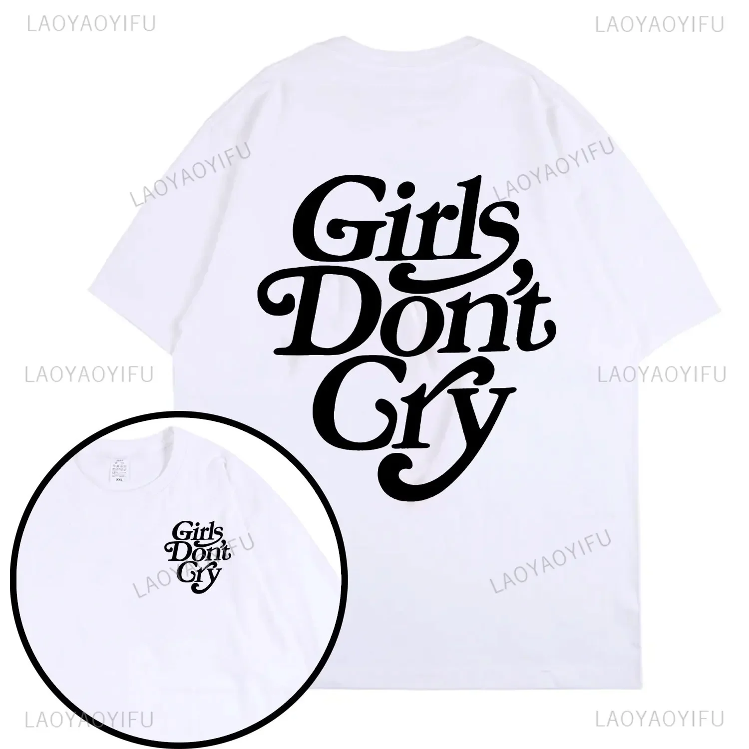 Girls Dont Cry Letters Print Funny Cute Cotton Shirt Graphic Shirt Women Streetwear Fashion Creativity Girl Novelty Short-sleev