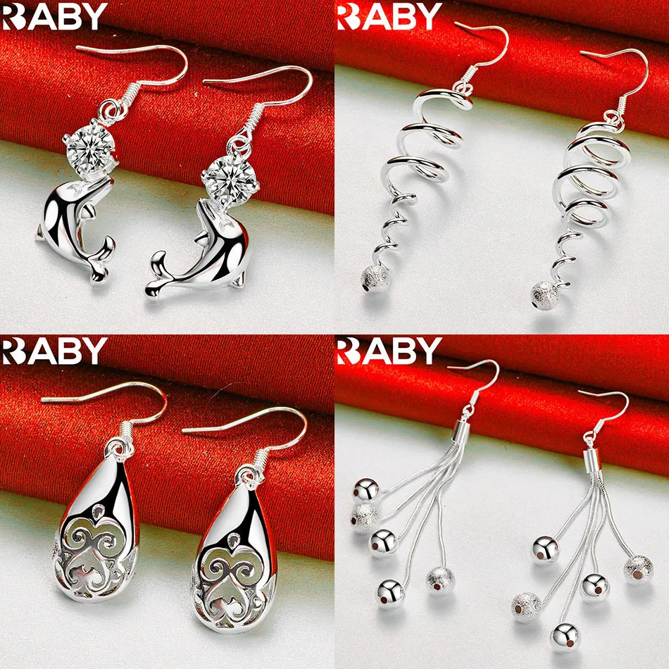 URBABY 925 Sterling Silver Geometric Drop Earrings For Women Creativity Gifts Street All-match Party And Daily Wear