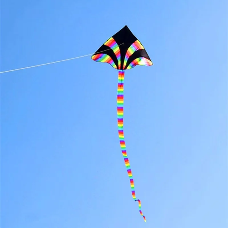 Rainbow kites for children delta kites for kids reel nylon kite triangle kite factory bird kite line ikite flying dragon kite