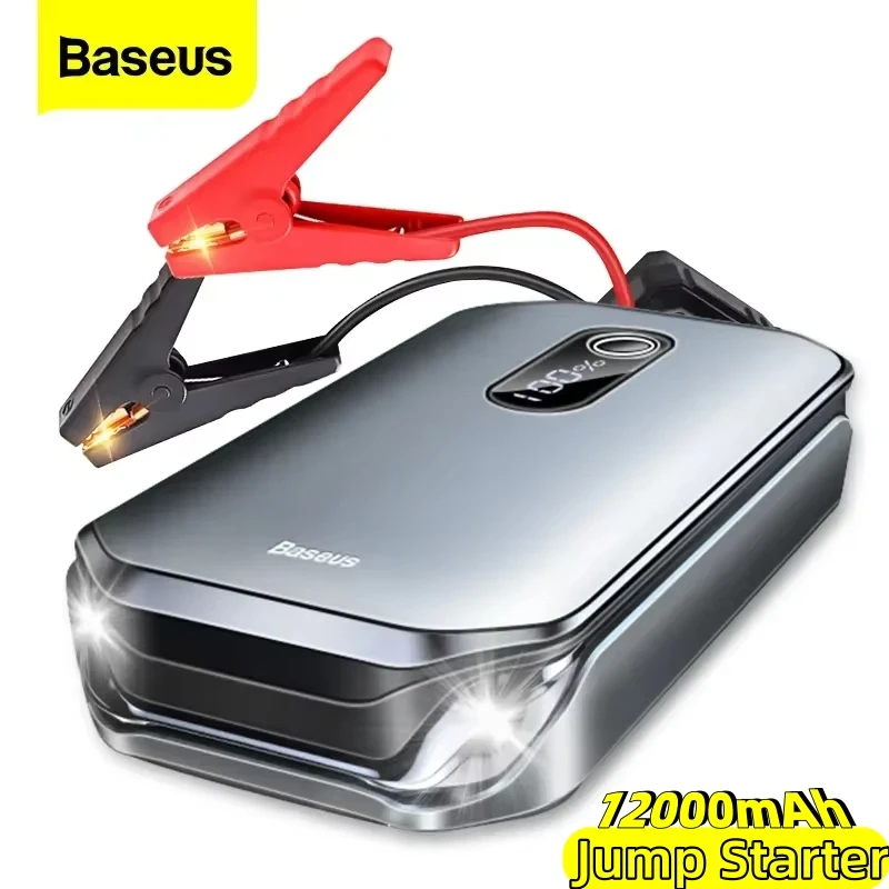 Baseus 12000mAh Car Jump Starter Power Bank 12V Auto Starting Device 1000A Car Booster Battery Emergency Starter Battery for Car