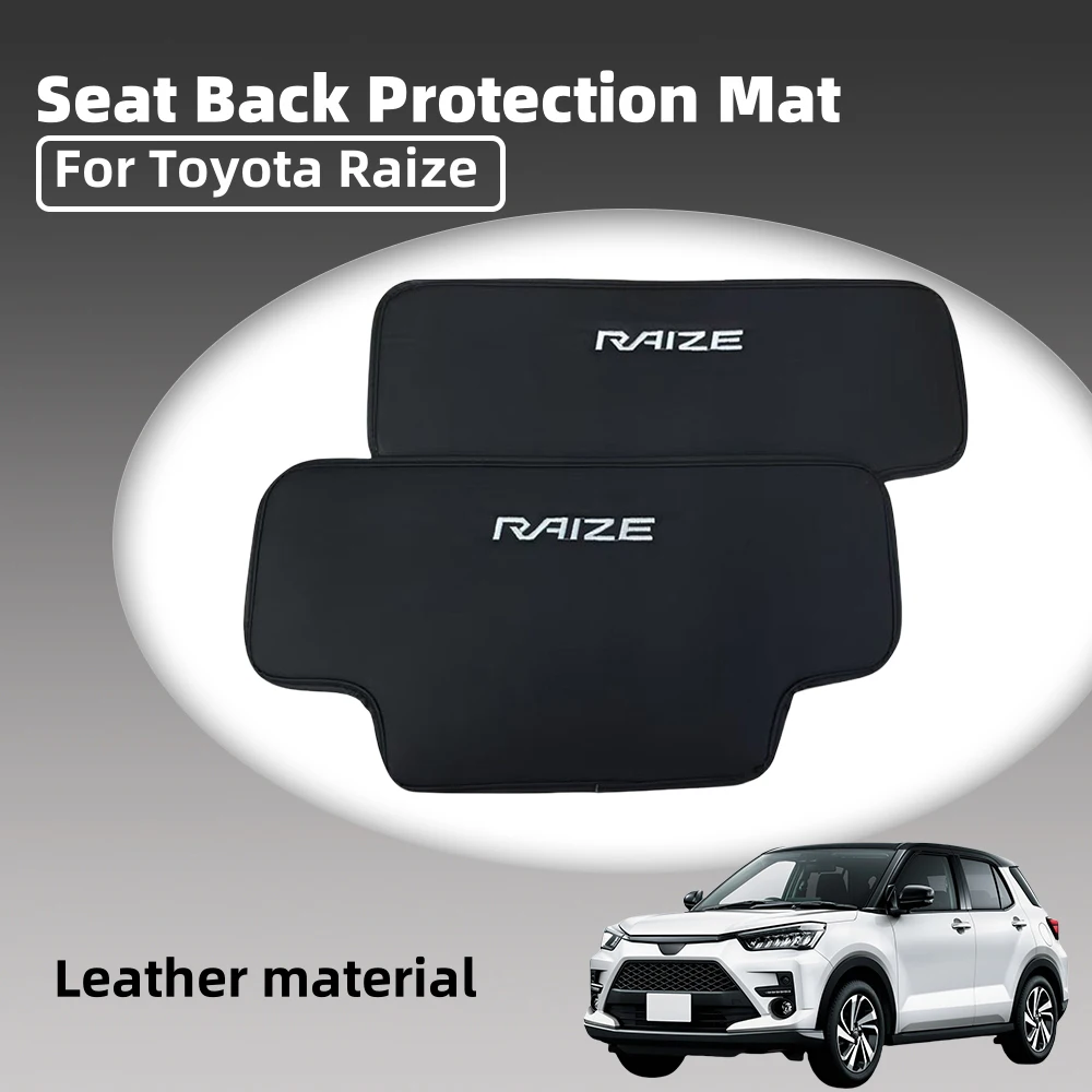 

For Toyota Raize Car Seat Back Protection Mat Trim Matte Black Leather Car Accessories Interior Decorate