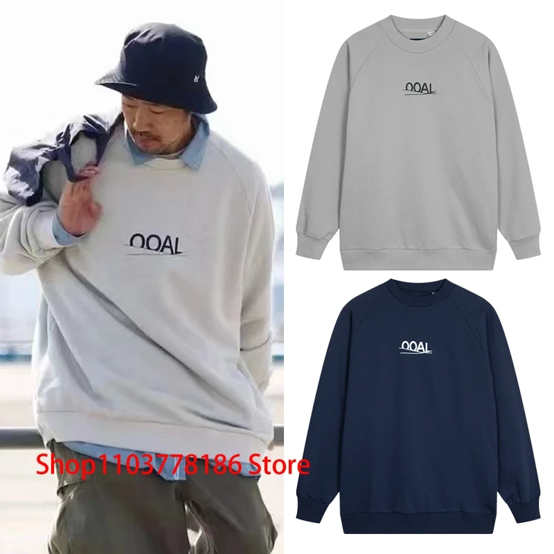 

Спортивный стиль, искусственная кожа, 1:1, высококачественный японский ретро свитшот с надписью OOAL, Мужской и Женский Свободный Повседневный пуловер
