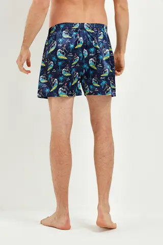 JupiterSecret 6 st. herrboxershorts med satintryck, stretchiga, casual herrkalsonger för vår/sommar, varje dag 6 best sales Boxer STV - №1