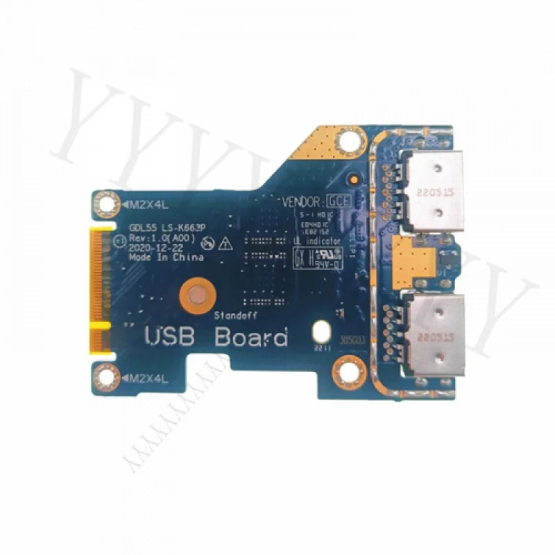 

Новая USB-плата (IO-плата) GDL55 для Dell G15 5510 5511 (2021) LS-K663P 8Y03W 08Y03W