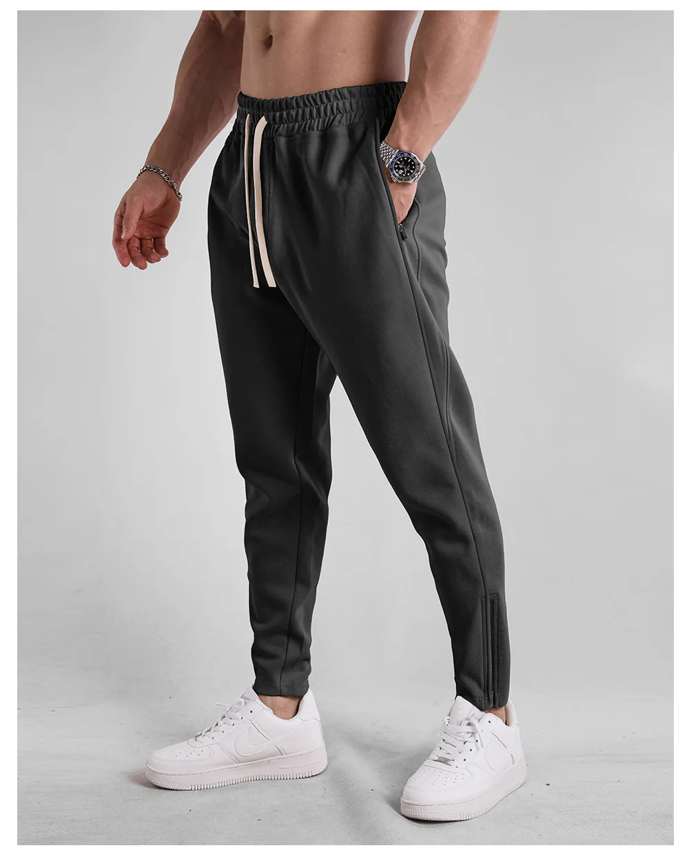 Neue Einfarbig Jogginghose Lässige Workout Hosen Herbst 1/2Pcs Leichte Cargo Hosen Outdoor Gym Fitness Kordelzug Hosen – Detail 15
