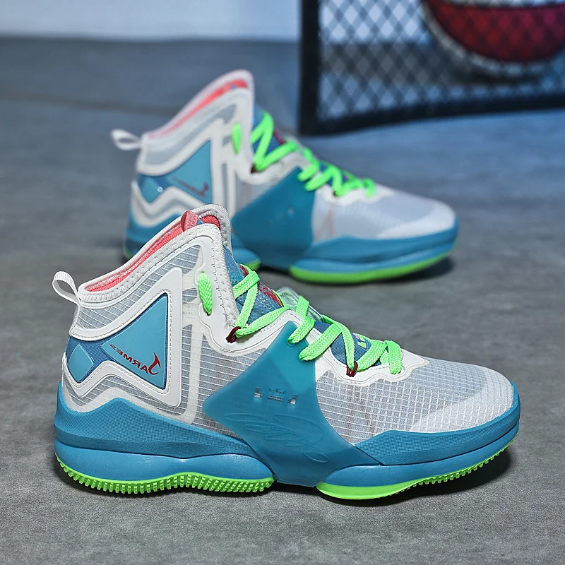 2022 New Couple Sneakers Men Air Cushion Basketball Shoes Women Leather Sports Shoes Male Trainers High-top Waterproof Boots