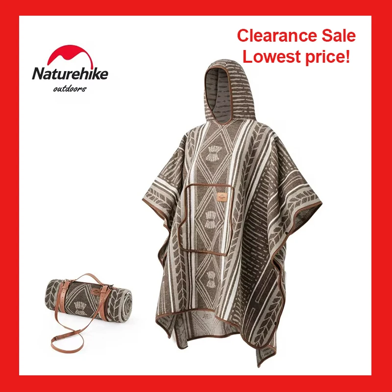 Naturehike Clearance Links Foison Wearable Wool Shawl Outdoor Camping Pure Wool Warm  Portable Storage Soft Against Skin