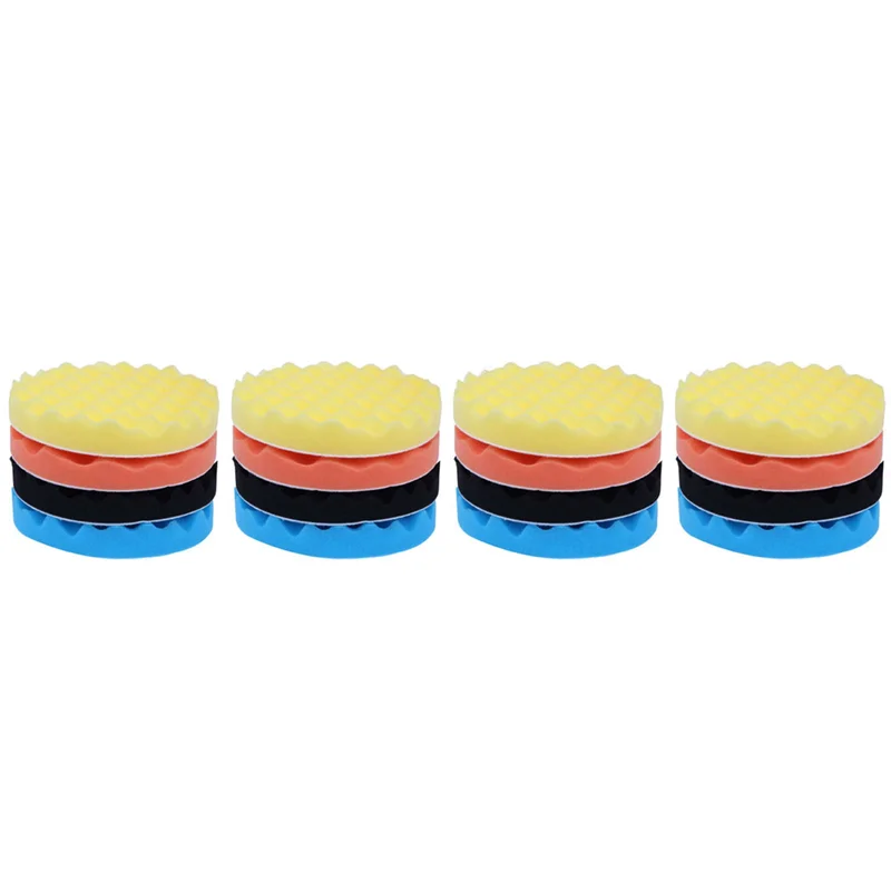 

ABGE-16Pcs 7Inch/180Mm Sponge Polishing Buffer Pad Kit Tool For Car Polisher